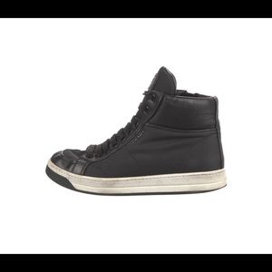 Prada Black High-Top Leather Sneakers